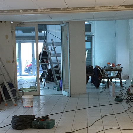 during the works /// pendant les travaux